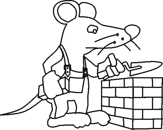 cartoon mouse coloring page