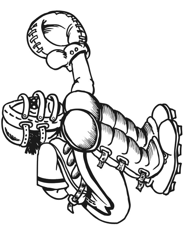 Free Printable Baseball Coloring Page: catcher