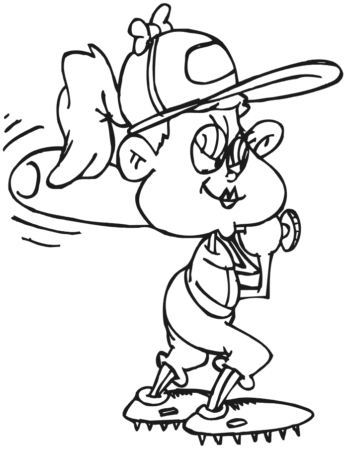 free coloring pages girls softball - photo #36