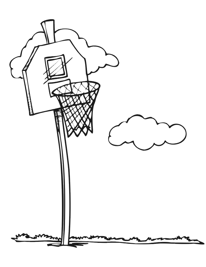 Basketball Coloring Picture: basketball net