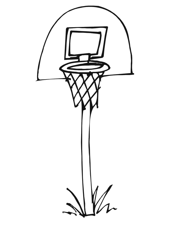 Basketball Coloring Picture: basketball net