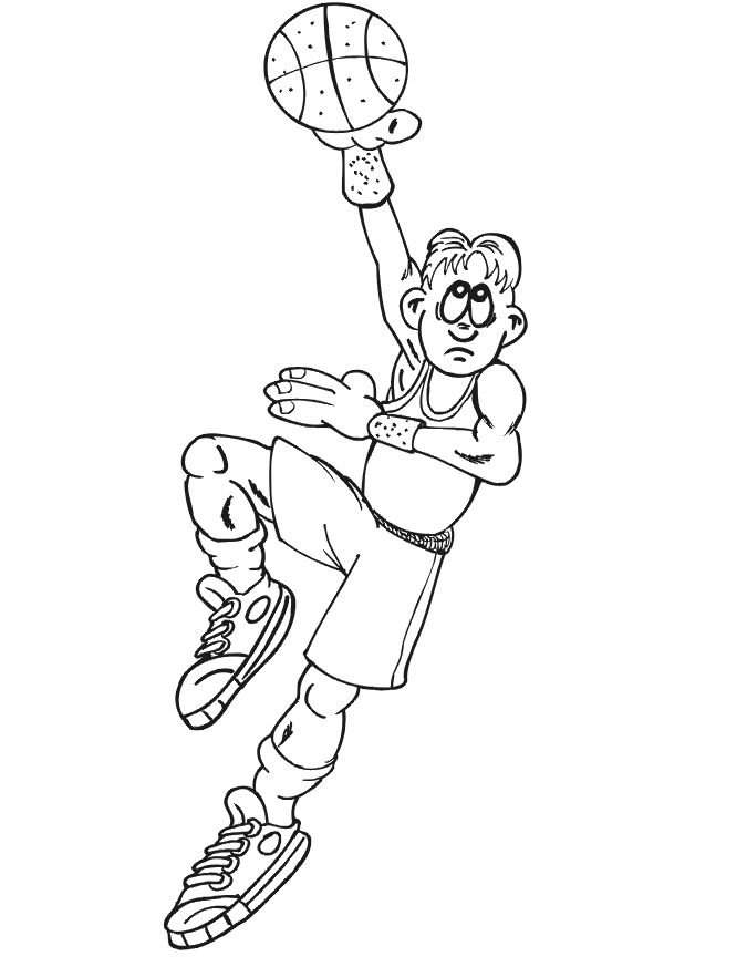 Basketball Coloring Picture: a basketball player