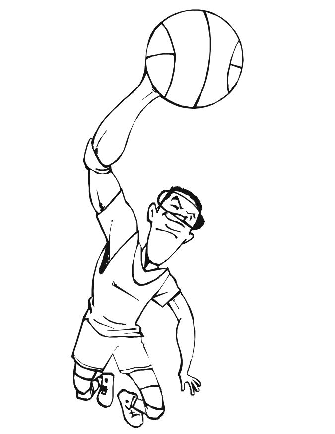 Printable Coloring Pages Basketball Player Players