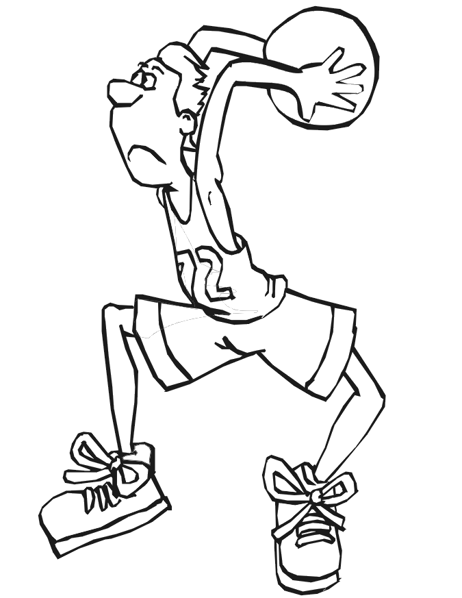 Basketball Coloring Picture: a basketball player
