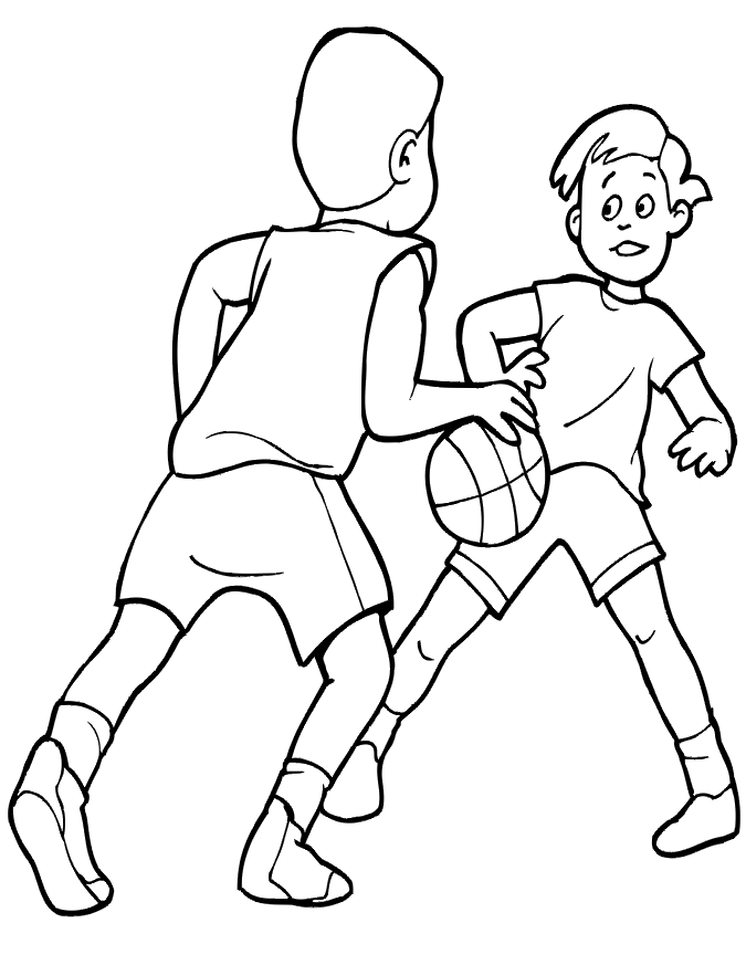 Basketball Coloring Picture: basketball player