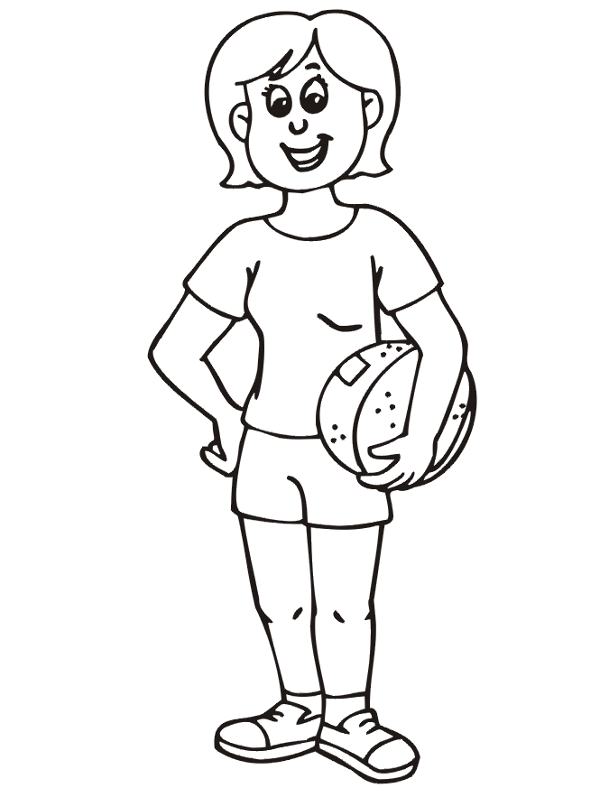 coloring pages for girls to print. Basketball Player coloring 8: