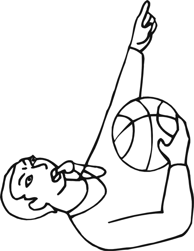 Basketball Coloring Picture: Referee