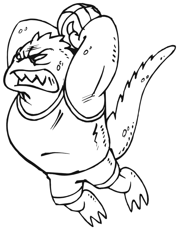 Basketball Coloring Picture: space jam monster