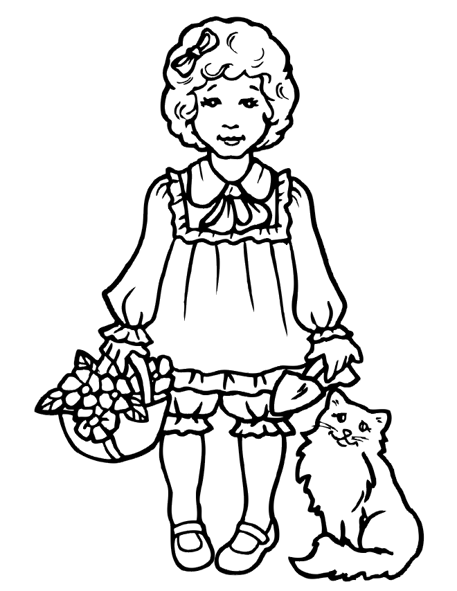 a girl coloring pages - photo #49