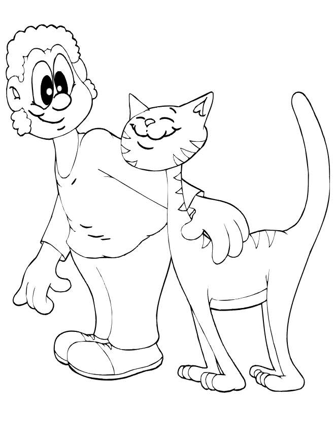 Cat Kid Coloring Pages - Coloring pages kids coloring pages cartoon