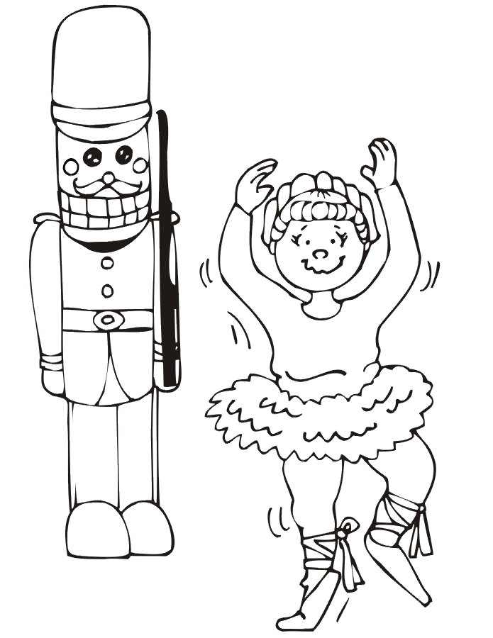 Dancer in the Nutcracker: coloring page