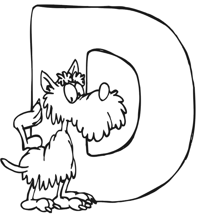d for dog coloring pages - photo #26