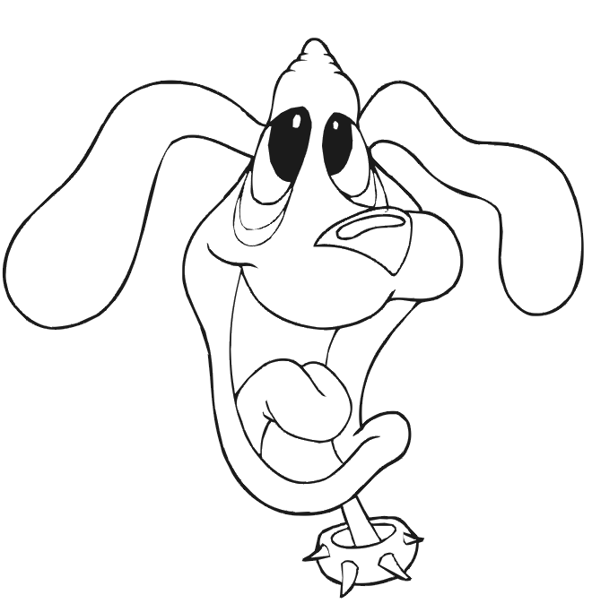 Dog Coloring Page: Happy dog face
