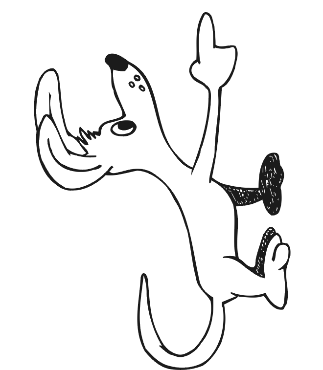 Dog Coloring Page: pointer