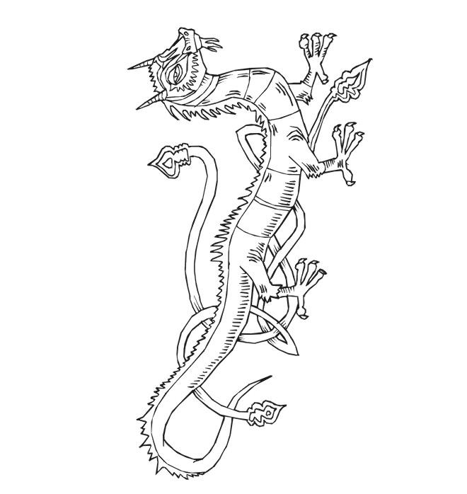 Cool Dragon Coloring Page