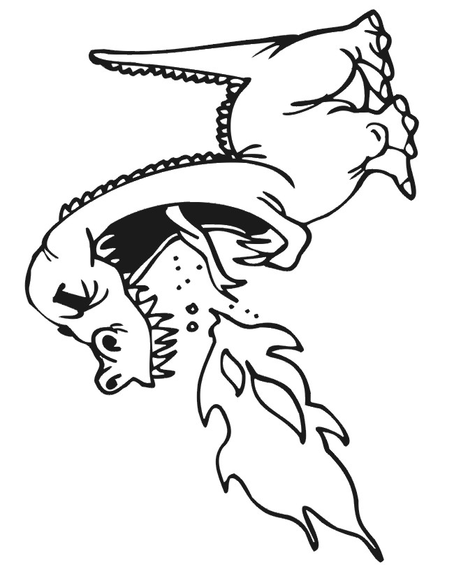 Fire Breathing Dragon Coloring Pages - Food Ideas