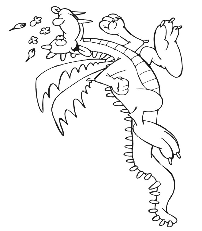 Dragon Coloring Page: Running Dragon