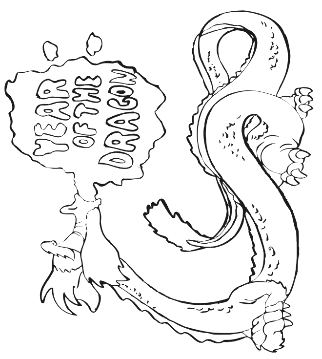 Dragon Coloring Page: Year of the Dragon