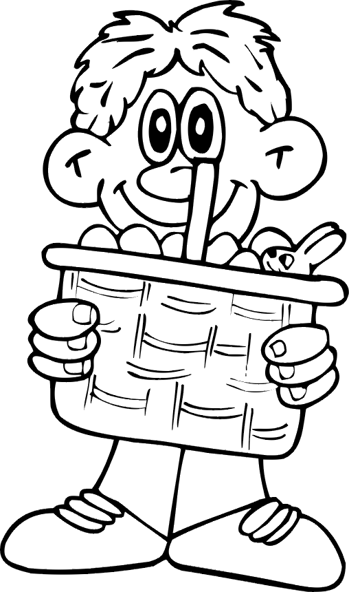 coloring pages for easter basket. Only the Easter coloring page