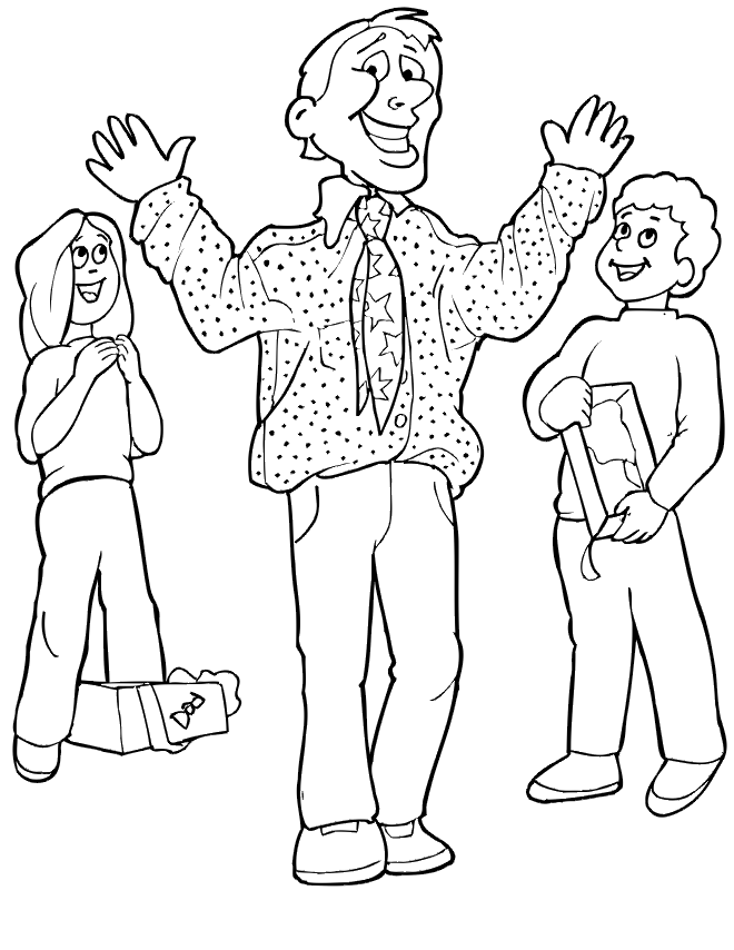 Happy Father's Day Coloring Page: Gift for Dad