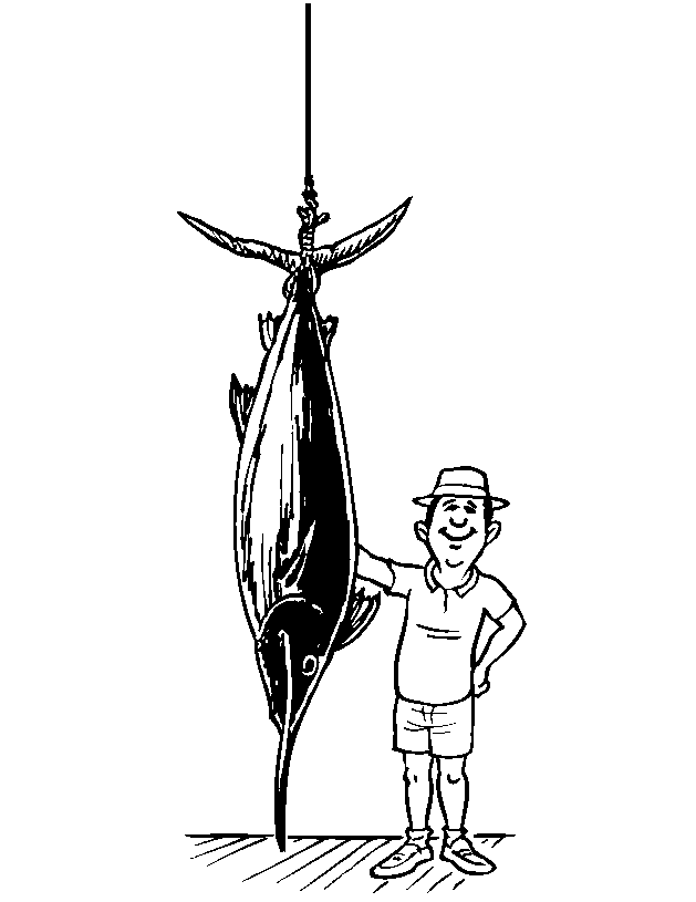 Fish Coloring Page of a swordfish