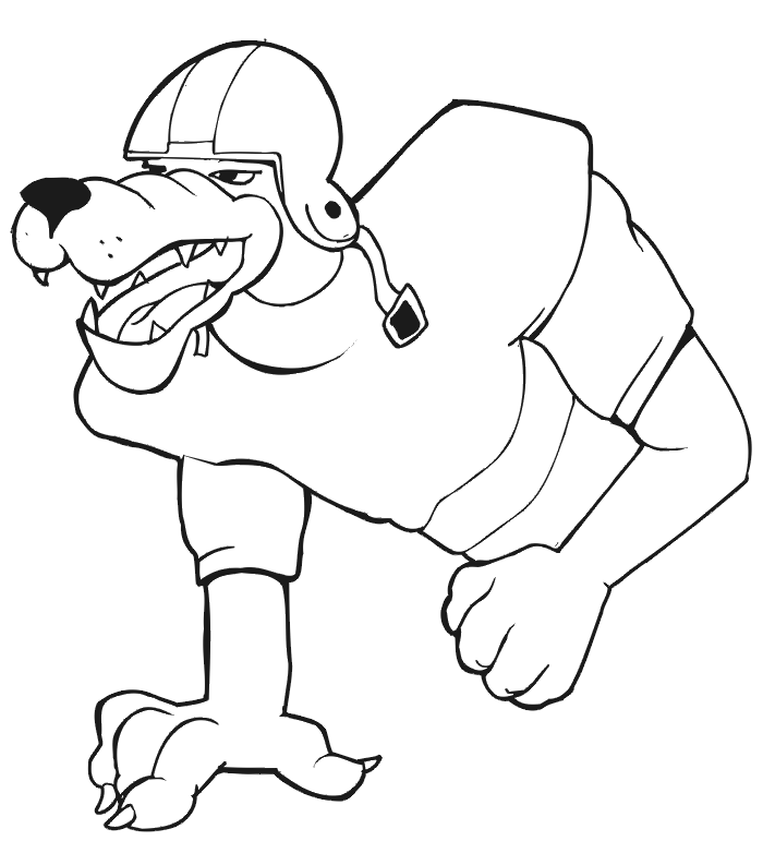 Football Coloring Picture: Coach