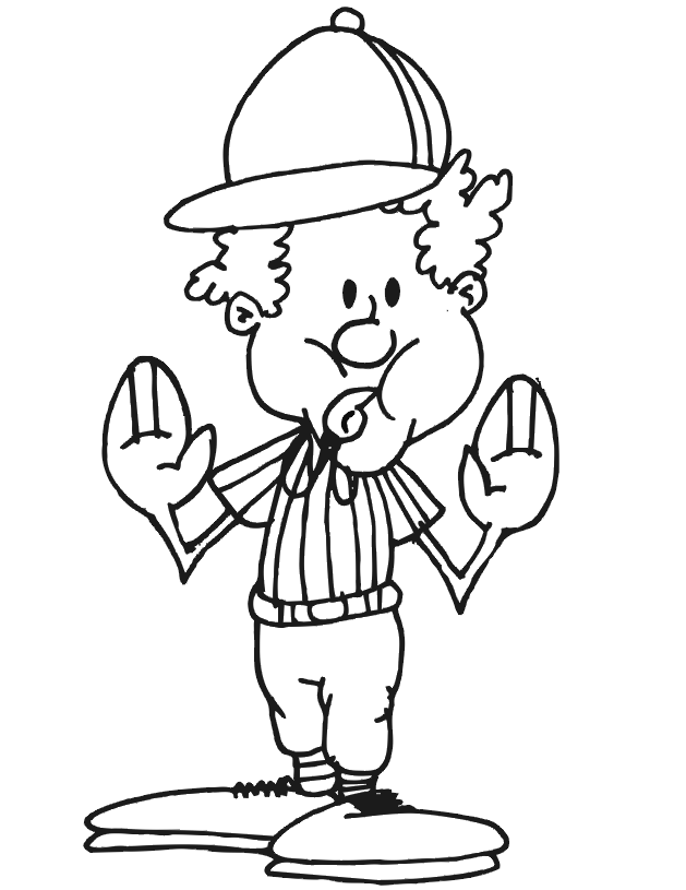 Football Coloring Picture: Referee