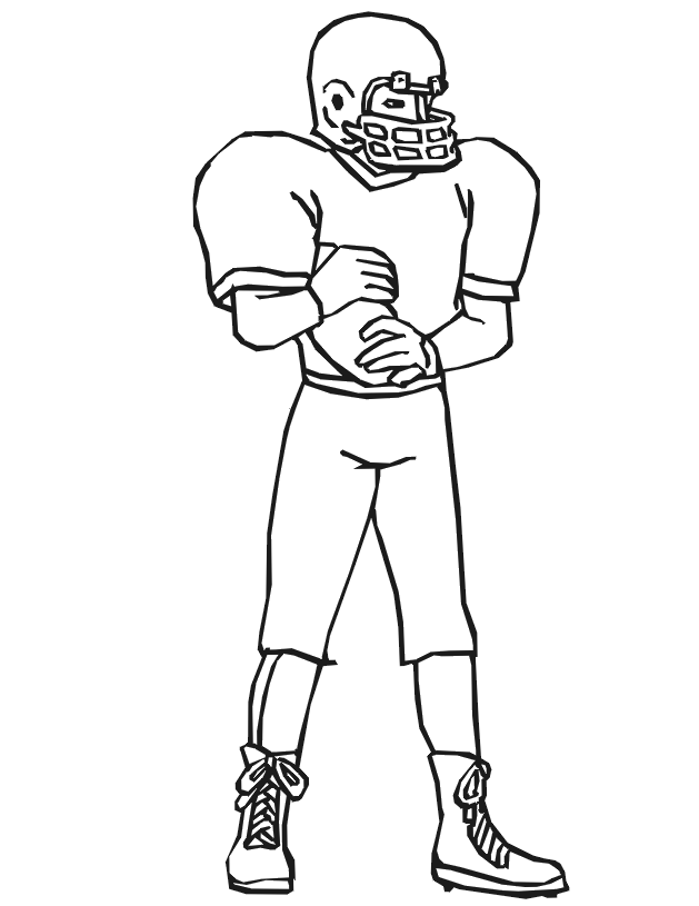 Football Coloring Picture: Kicker