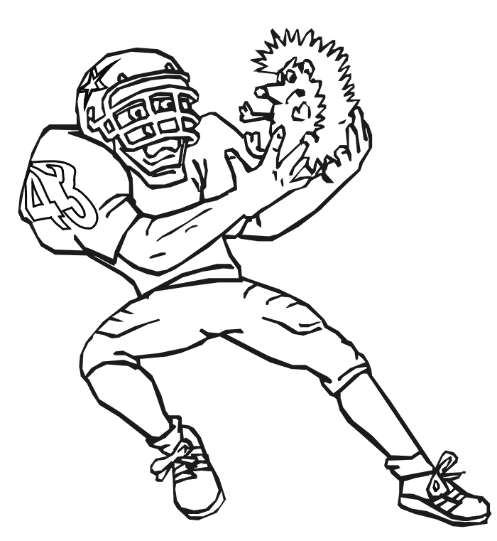 Football Coloring Picture: Receiver