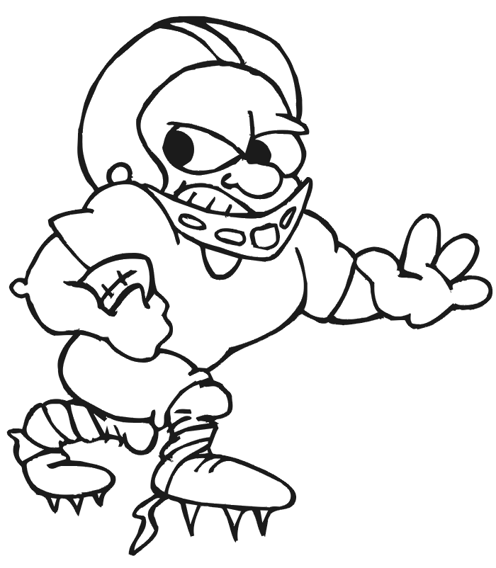 Football Coloring Picture: Running Back