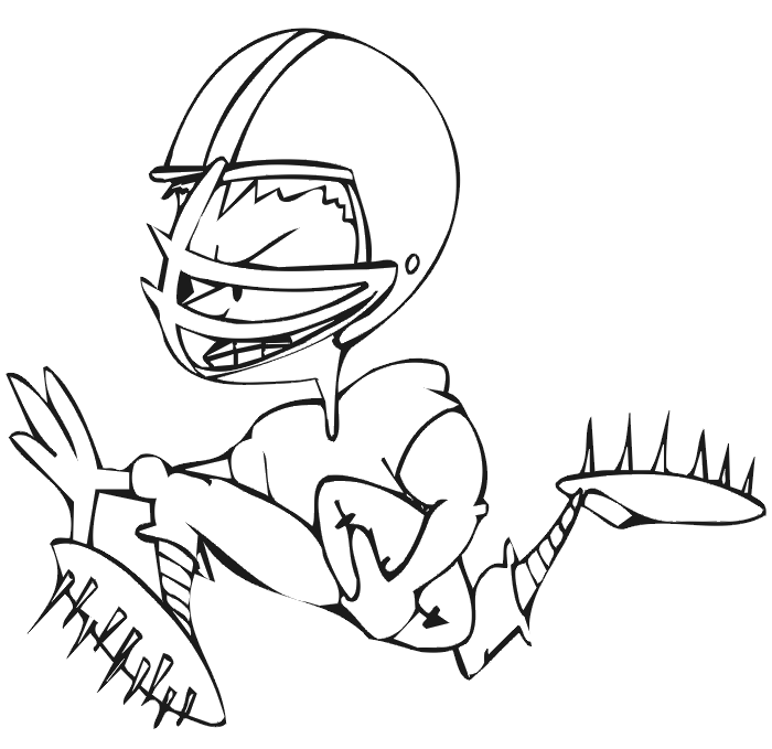 Football Coloring Picture: Running Back