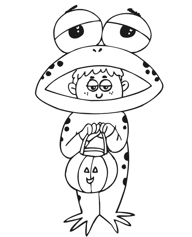 Frog Coloring Picture: frog costume