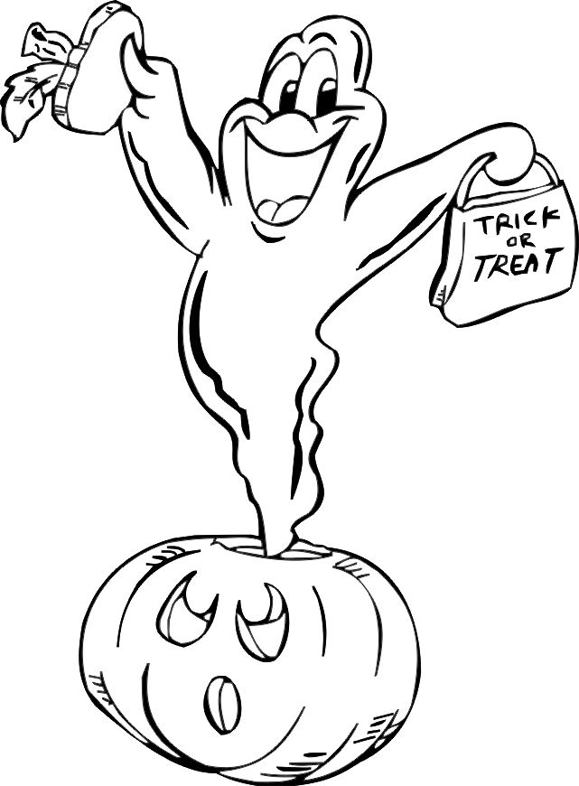 Ghost Face Mask Coloring Pages