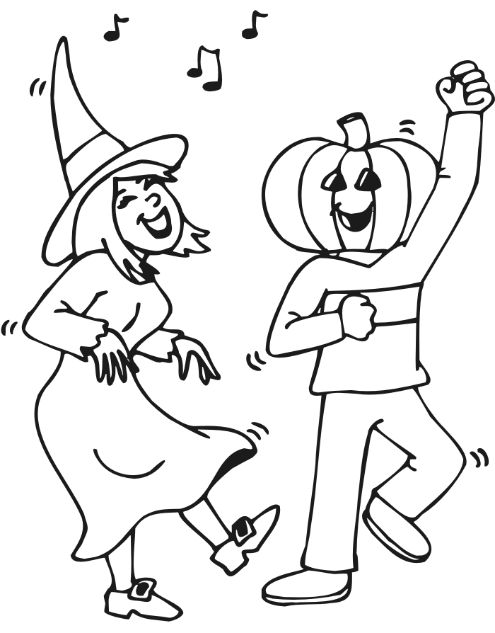 dance party coloring page