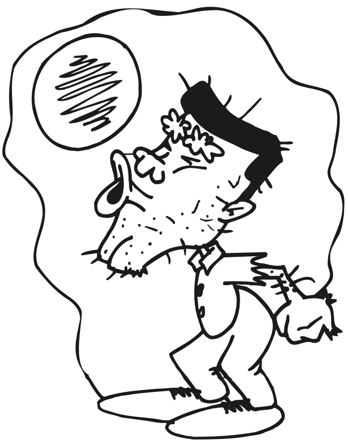 halloween coloring page of a werewolf