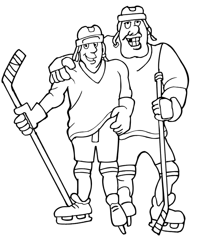 Hockey Coloring Page: 2 Players. The Best Coloring Pages for Kids from www.