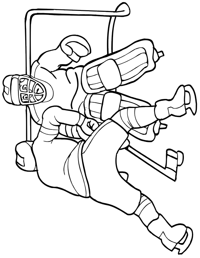 ice hockey coloring pages - photo #21