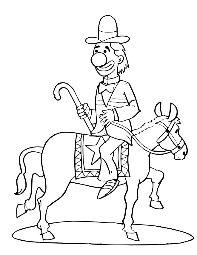Free Circus Horse Coloring Page