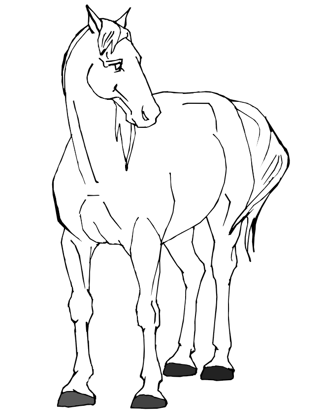 free horse coloring page