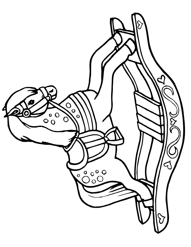 Rocking Horse Coloring Pages