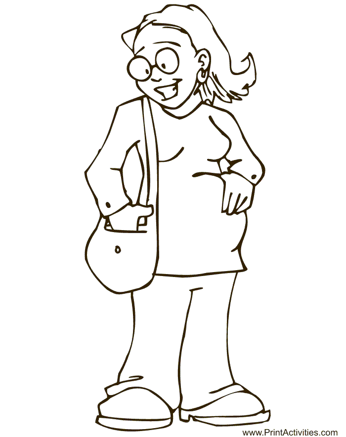 Mother's Day coloring page: Expecting a baby
