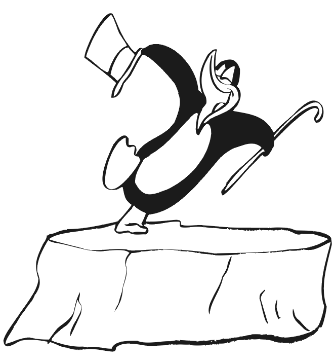 Dancing Penguin coloring page