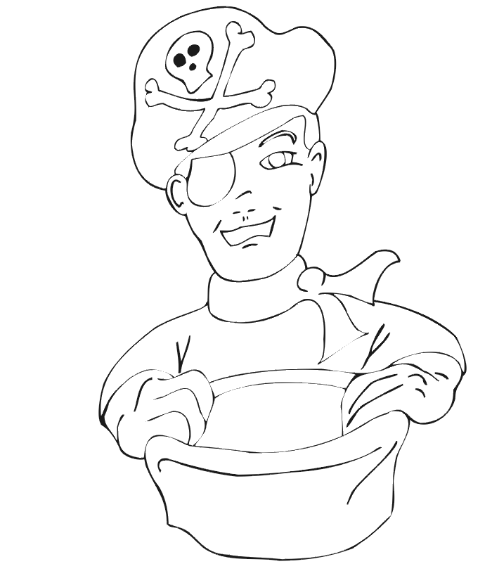 Pirate coloring page: halloween costume