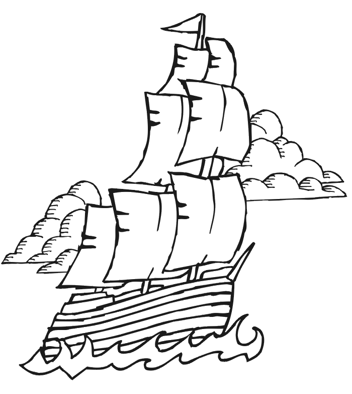 Pirate Ship coloring page: mutiny