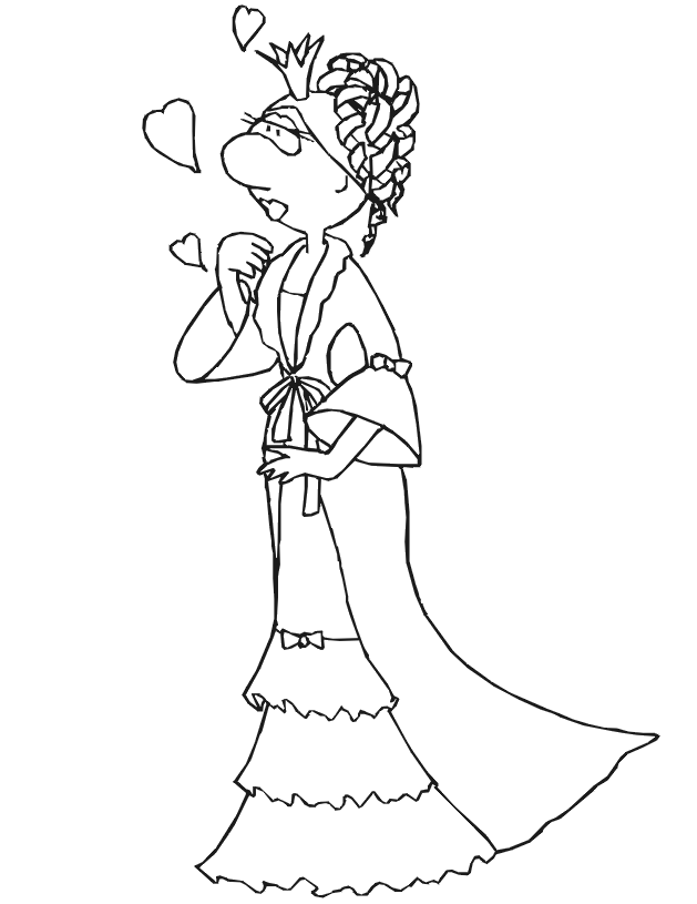 Princess coloring page: In Love