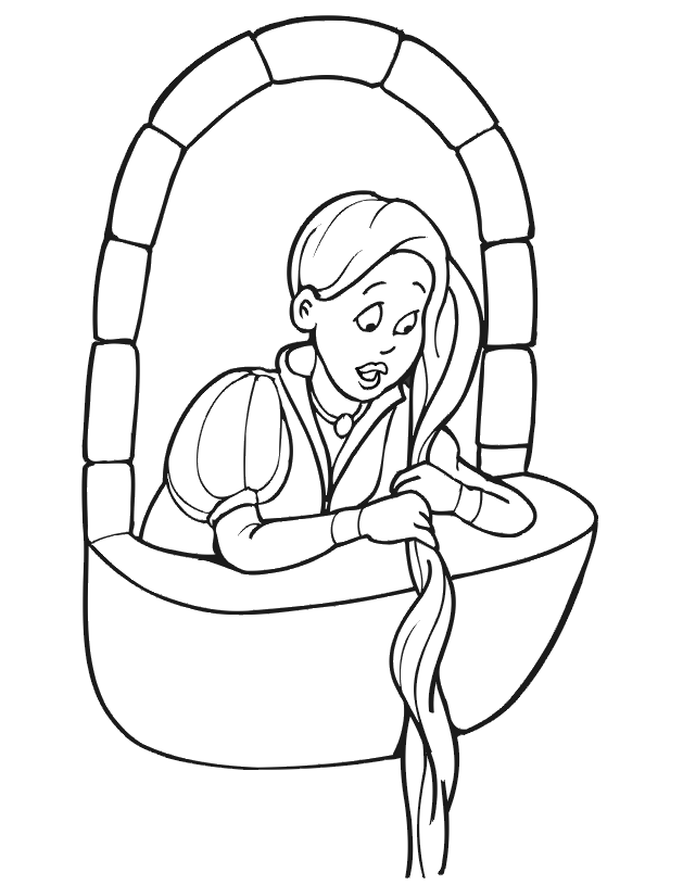 Princess coloring page: Rapunzel