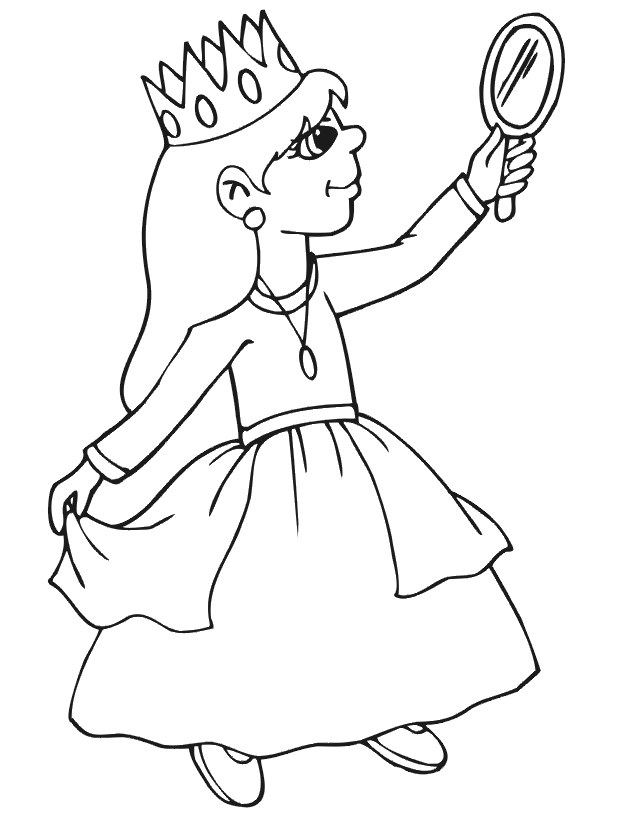 Beautiful Young Princess coloring page