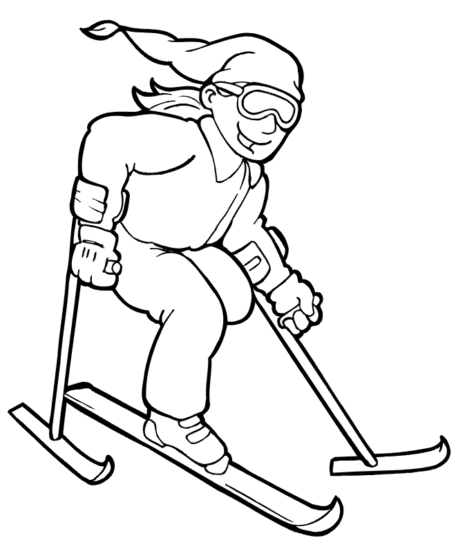 Skiing Coloring Page: Disabled Skier