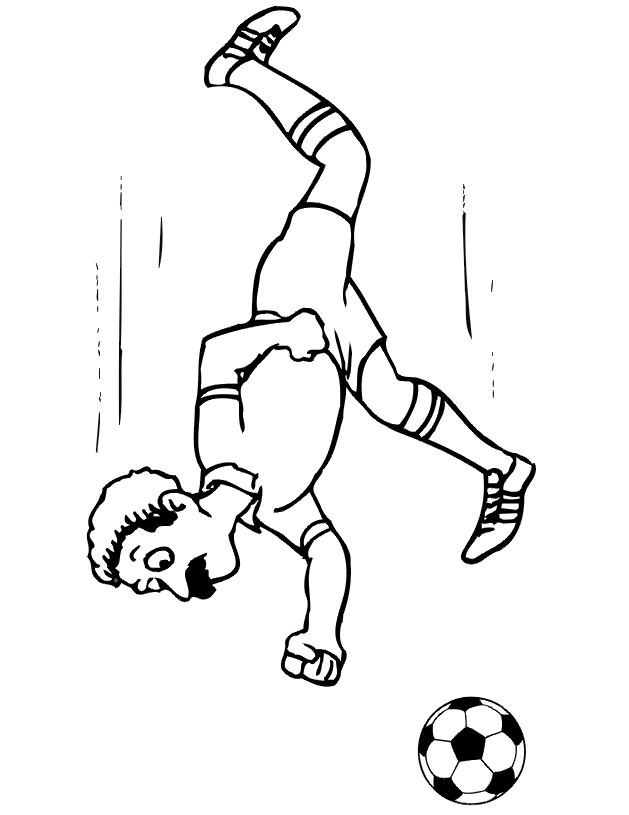 Soccer coloring page: Quick player