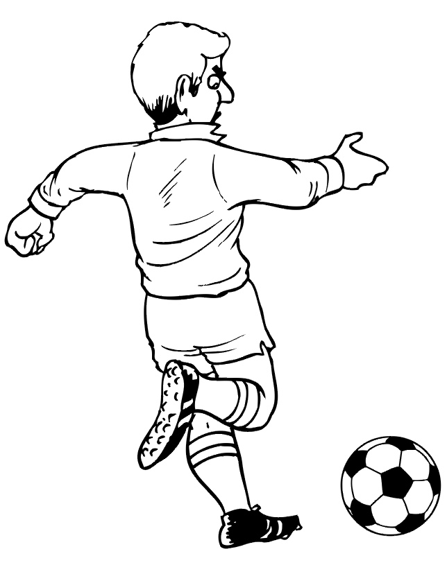 Soccer coloring page: Serious player